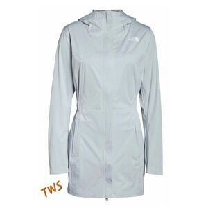 The North Face Laney Trench‎ II Rain Jacket Light Grey Hooded XS /TP
